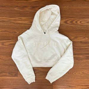 Alphalete Cropped Hoodie - Creme